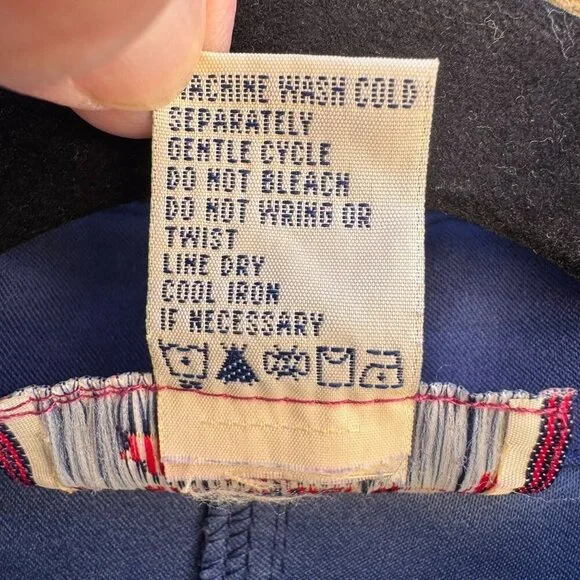 Denim & Co Vintage 80s Womens Blue Faux Suede Barn Chore Utility Work Jacket S‎ - Picture 9 of 10